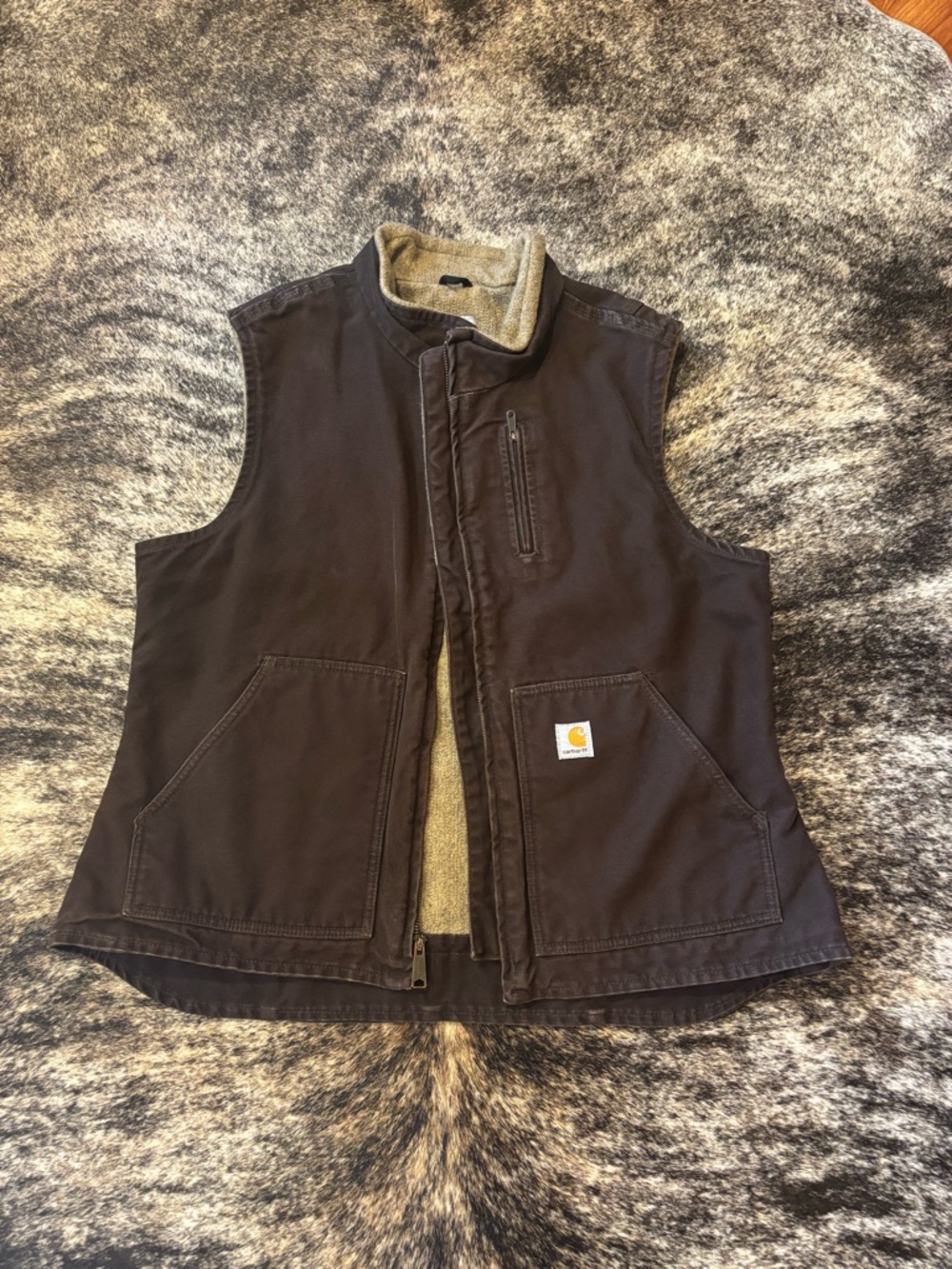 Carhartt Women’s Vintage Vest, Brown, Size XL - Picture 3 of 10
